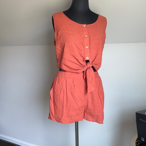 American Threads orange 2 piece set - Picture 1 of 3